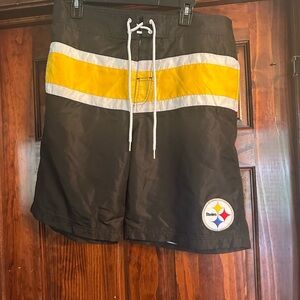 NFL Pittsburgh Steelers Black and Yellow Swim Shorts
